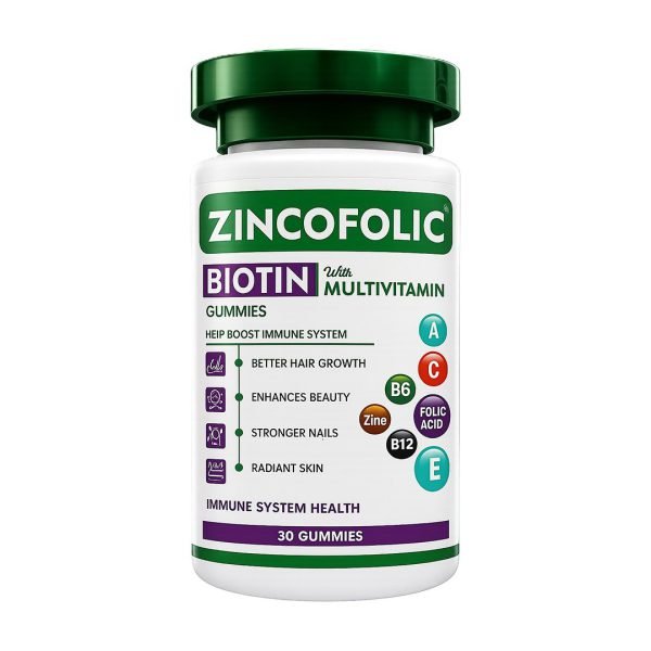 ZINCOFOLIC Biotin Gummies with Multivitamin